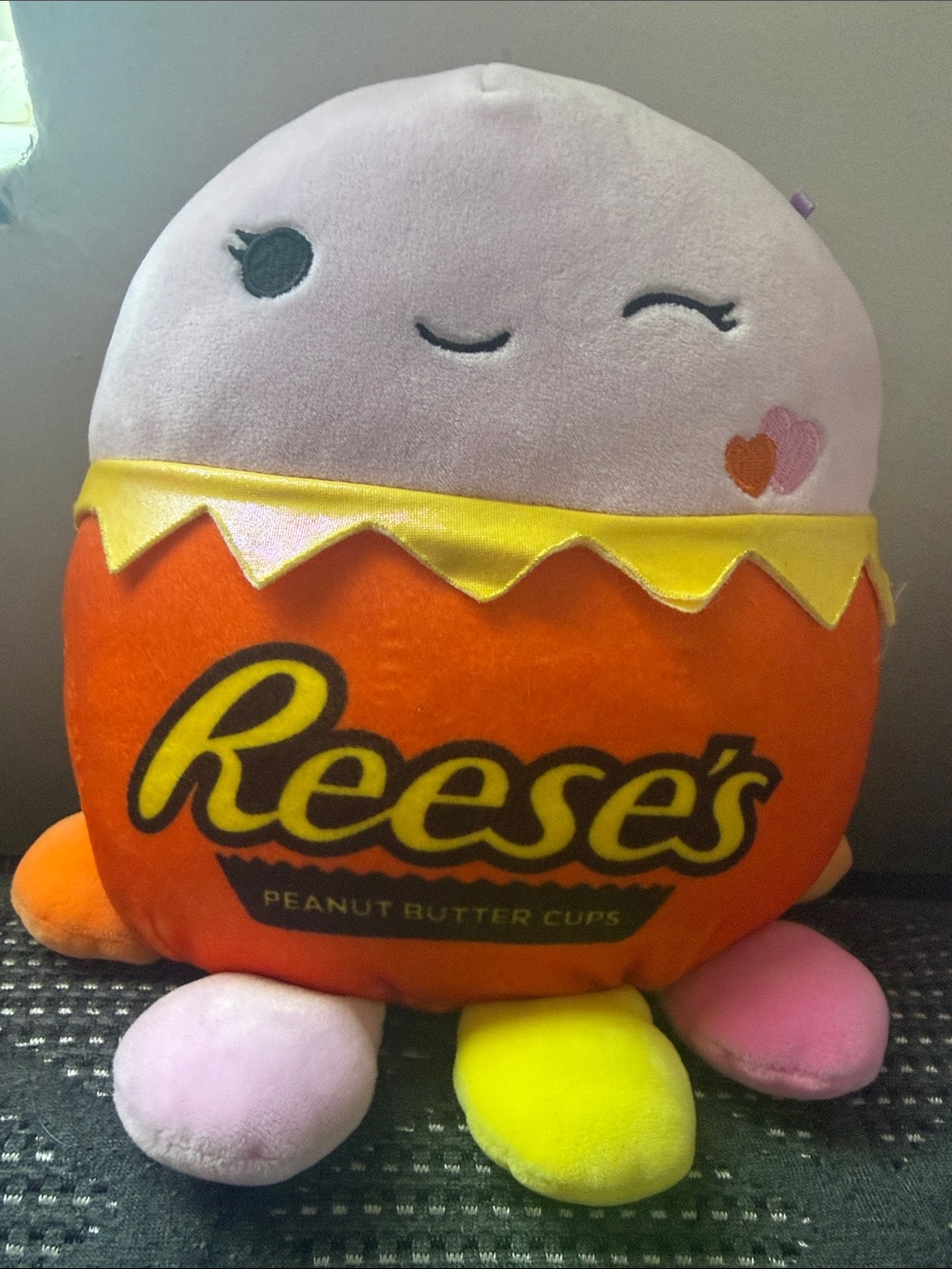 2022 Squishmallows Reese's Candy Character Plush — Pink, Orange & Yellow
